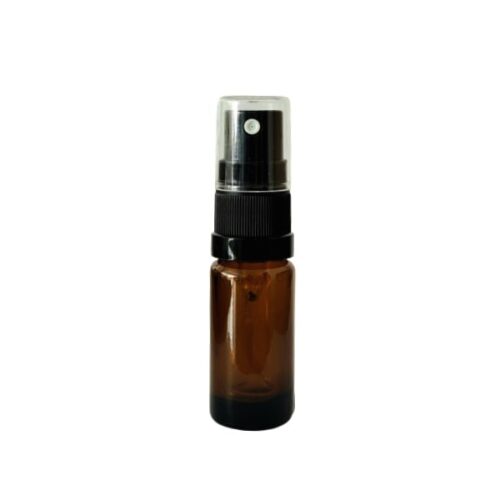 10 ml Braunglasflasche Pumpzerstäuber Schwarz