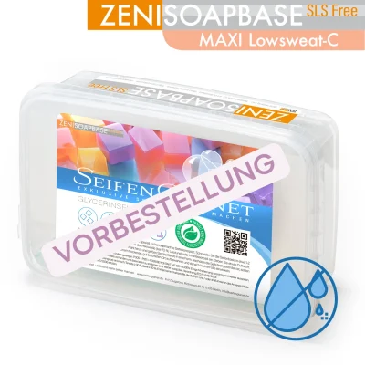 VORBESTELLUNG: MAXI Lowsweat-C Rohseife – hochtransparente, SLS-freie Seifenbasis