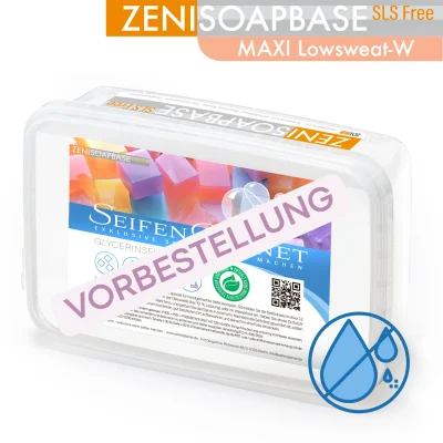 VORBESTELLUNG: MAXI Lowsweat-W Glycerinseife – weiße, SLS-freie Seifenbasis